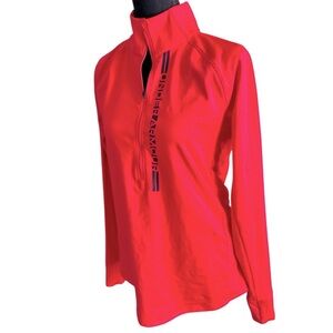 EUC Under Armour Women's Coldgear Fitted Half Zip Top XL Red